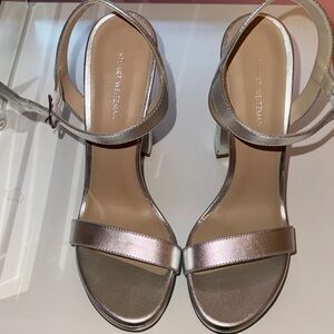 Stuart Weitzman Metallic Silver Heels
